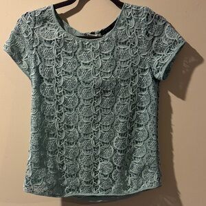 Zara Lace Blouse - Soft Green size S